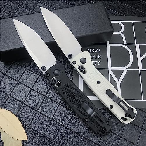 Mini Bugout EDC Pocket Knife - Black Blade, Belt Clip, Axis Lock