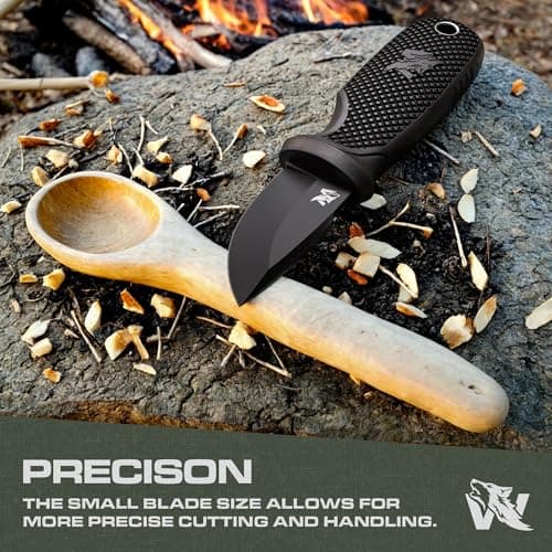 W-MINI Full Tang Neck Knife with Sheath & Necklace - EDC Fixed Blade Knife