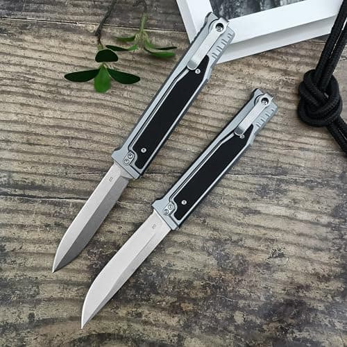 9 EDC Pocket Knife with D2 Steel Blade and G10 Handle for Men
