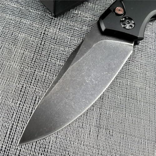 HUAAO 9Cr13MoV Steel Blade Survival Folding Knife (Black)