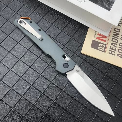 7.91in Foldable Pocket Knife with 8Cr13Mov Steel & Alloy Handle, Thumb Stud & Clip, EDC for Camping & Hunting