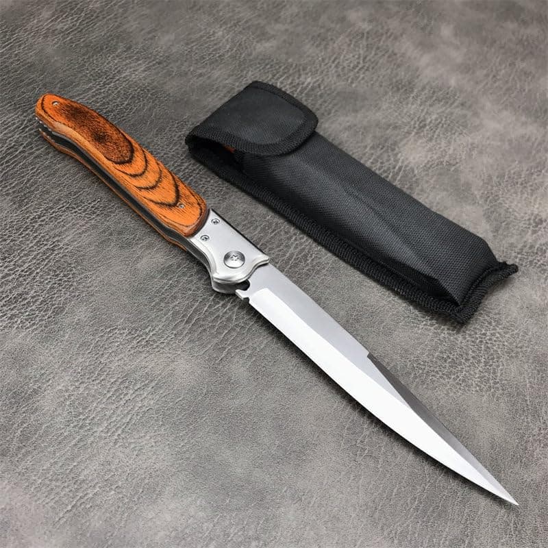 D2 Blade 12 Inch Folding Knife for Men, Outdoor Hiking & Camping