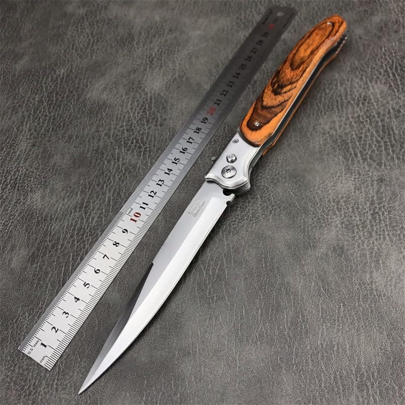 D2 Blade 12 Inch Folding Knife for Men, Outdoor Hiking & Camping