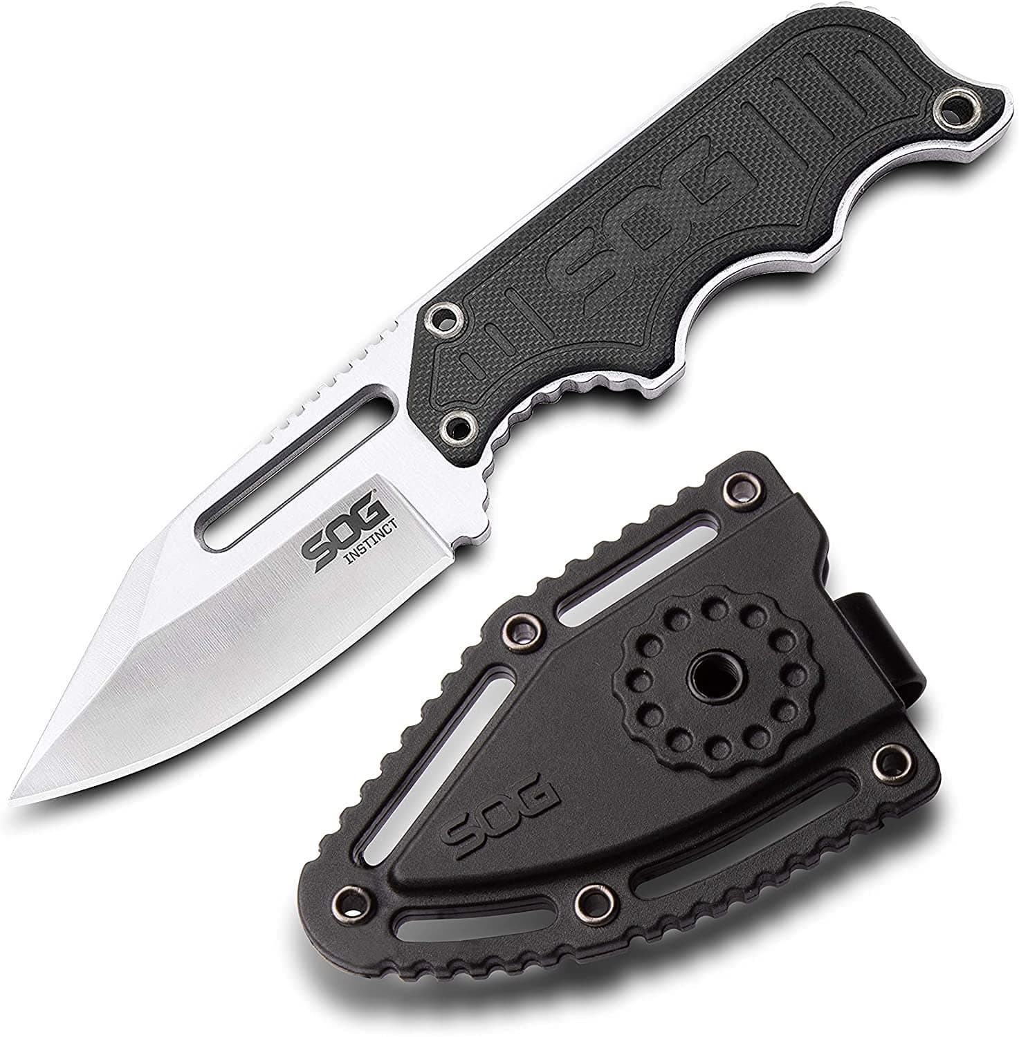 SOG Instinct Boot Knife, 2.3" Full Tang, Black, EDC Blade Sheath Clip