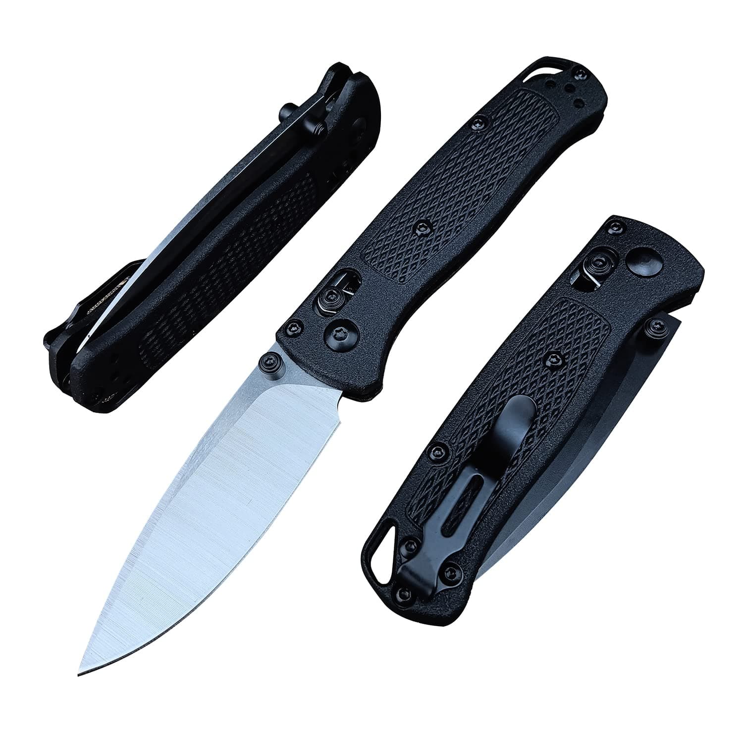 Axis Lock Mini EDC Knife, 8Cr13MoV 2.7" Blade, White Grivory Handle (Thumb Open)