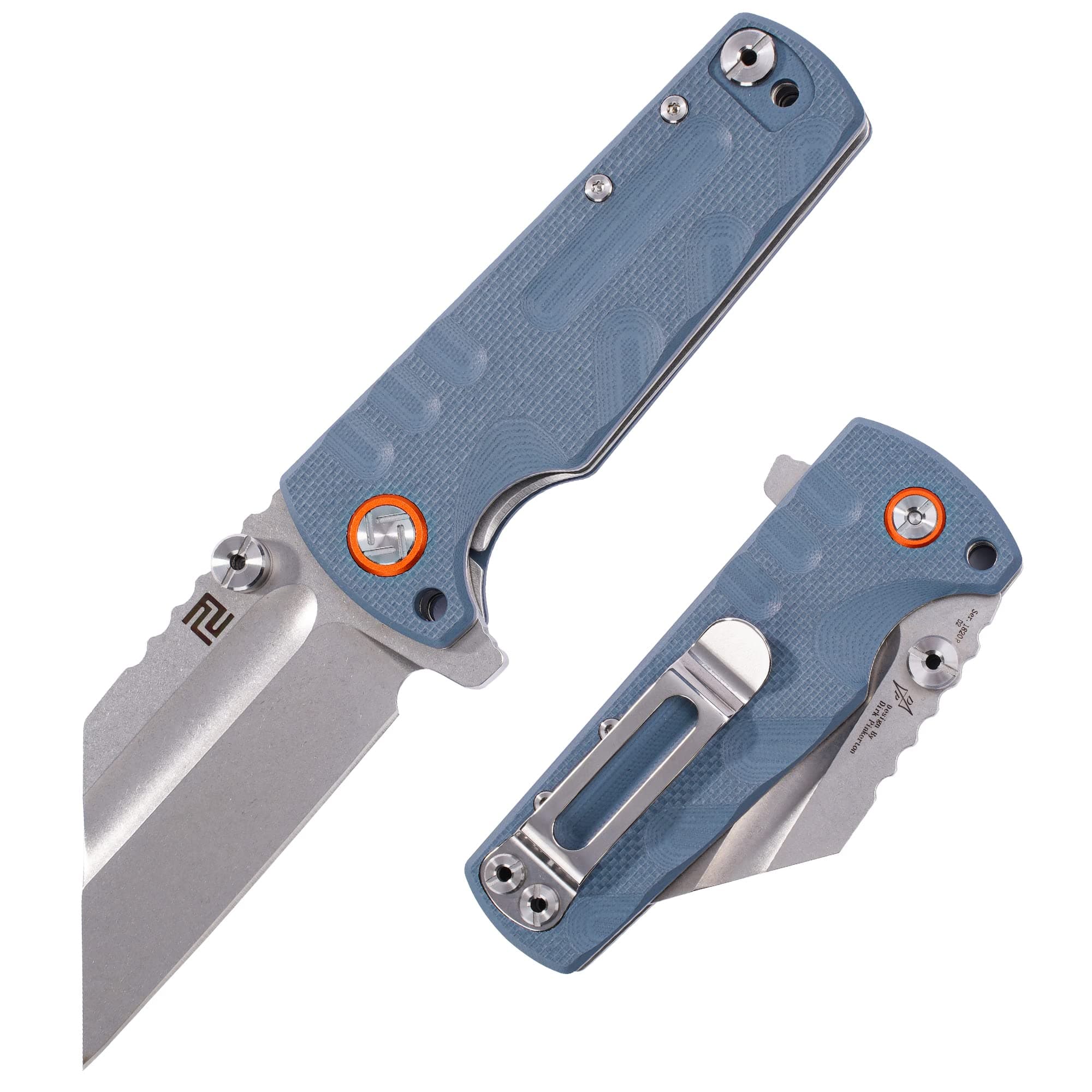 ARTISANCUTLERY Proponent Folding Knife D2 Steel Blade G10 Handle 1820P Blue