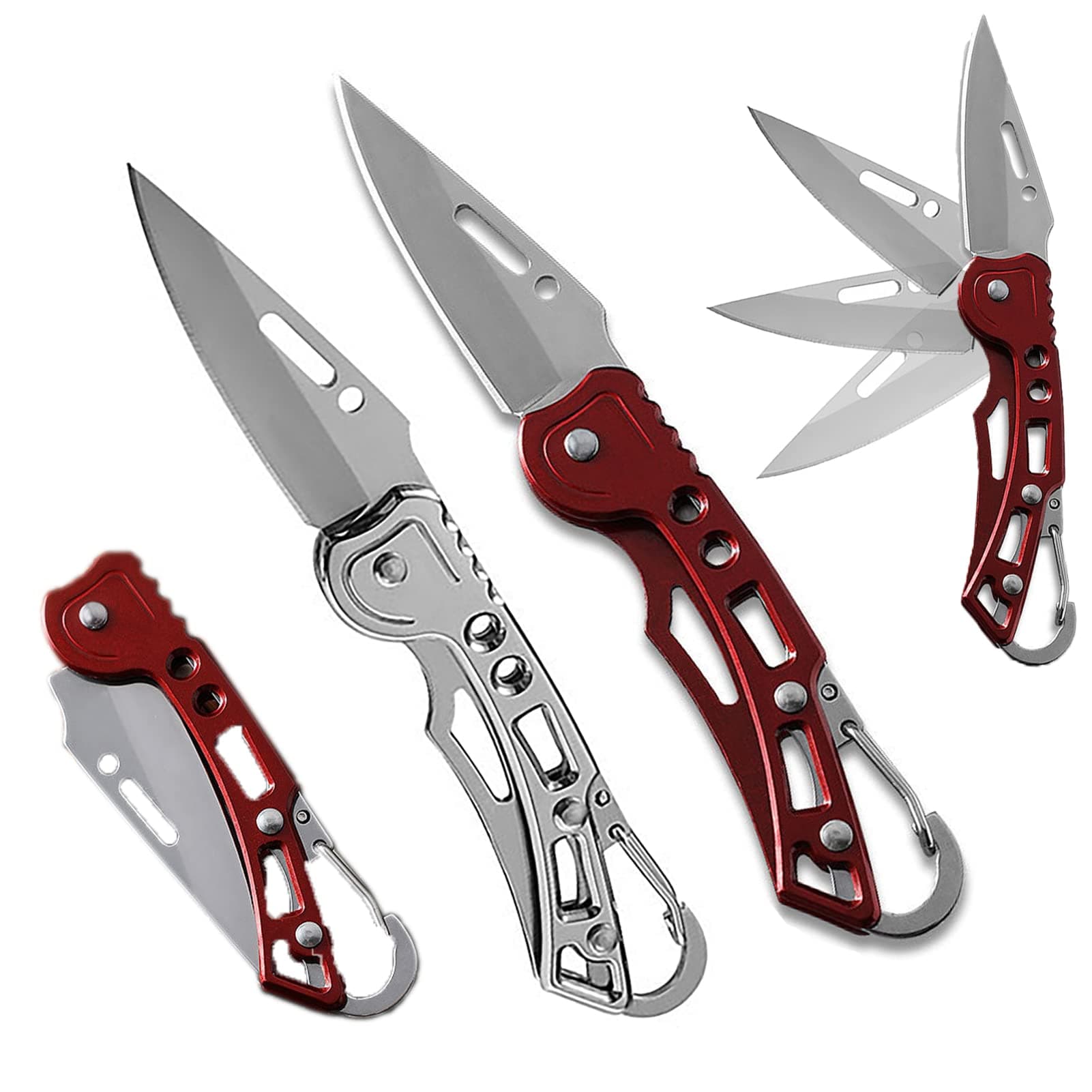 2-Pack Tactical Pocket Knives, Super Sharp 2.2 Inch Blade, Ideal for Camping & Survival Activities