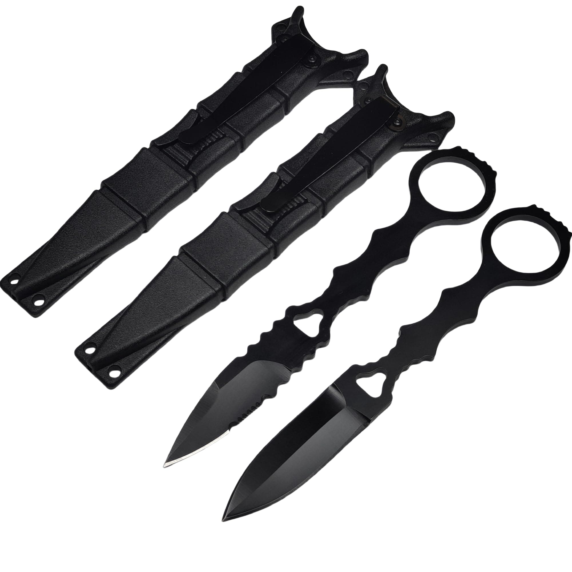 6.7" Portable Fixed Blade EDC Knife with Sheath & Pocket Clip for Camping Hunting Hiking Fishing