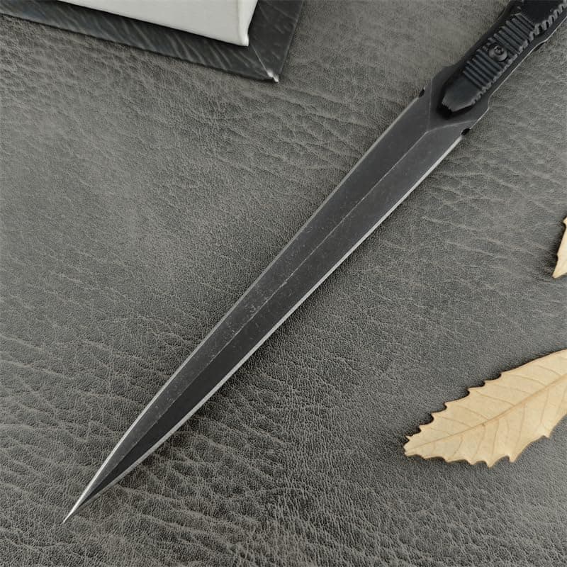 Cool 4.9" Kydex Sheath Fixed Blade Knife for Men Best EDC Camping Tool (BLACK)