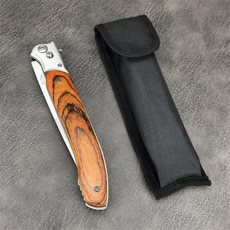 D2 Blade 12 Inch Folding Knife for Men, Outdoor Hiking & Camping