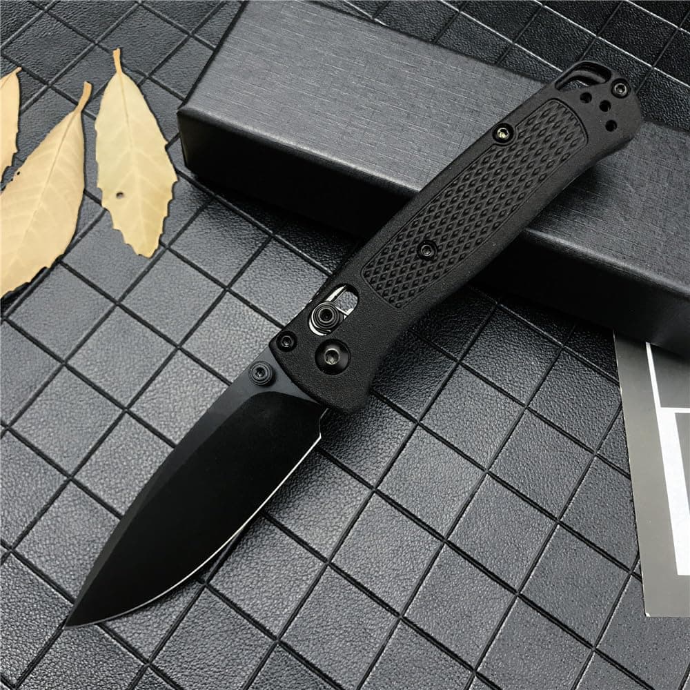 Mini Bugout EDC Pocket Knife - Black Blade, Belt Clip, Axis Lock