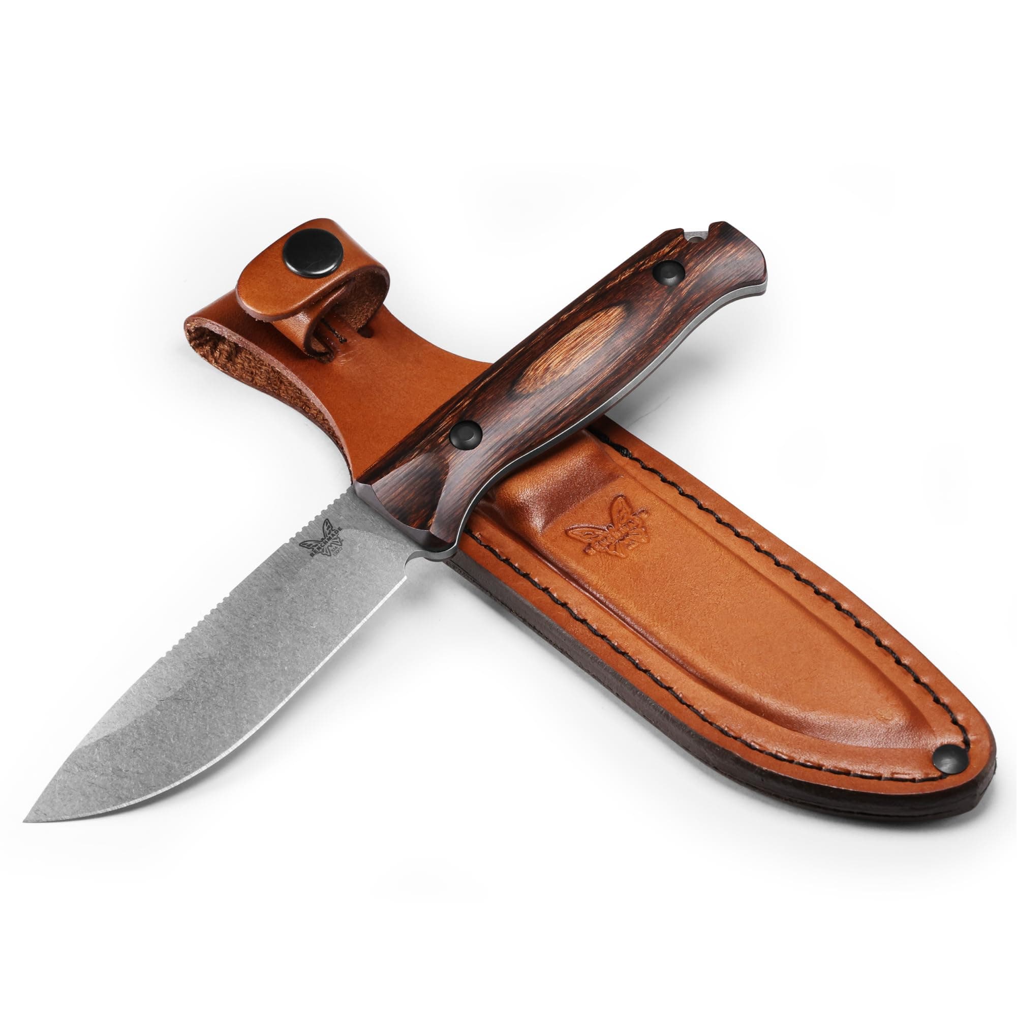 Benchmade Saddle Mountain 15002 Hunting Knife Wood Handle