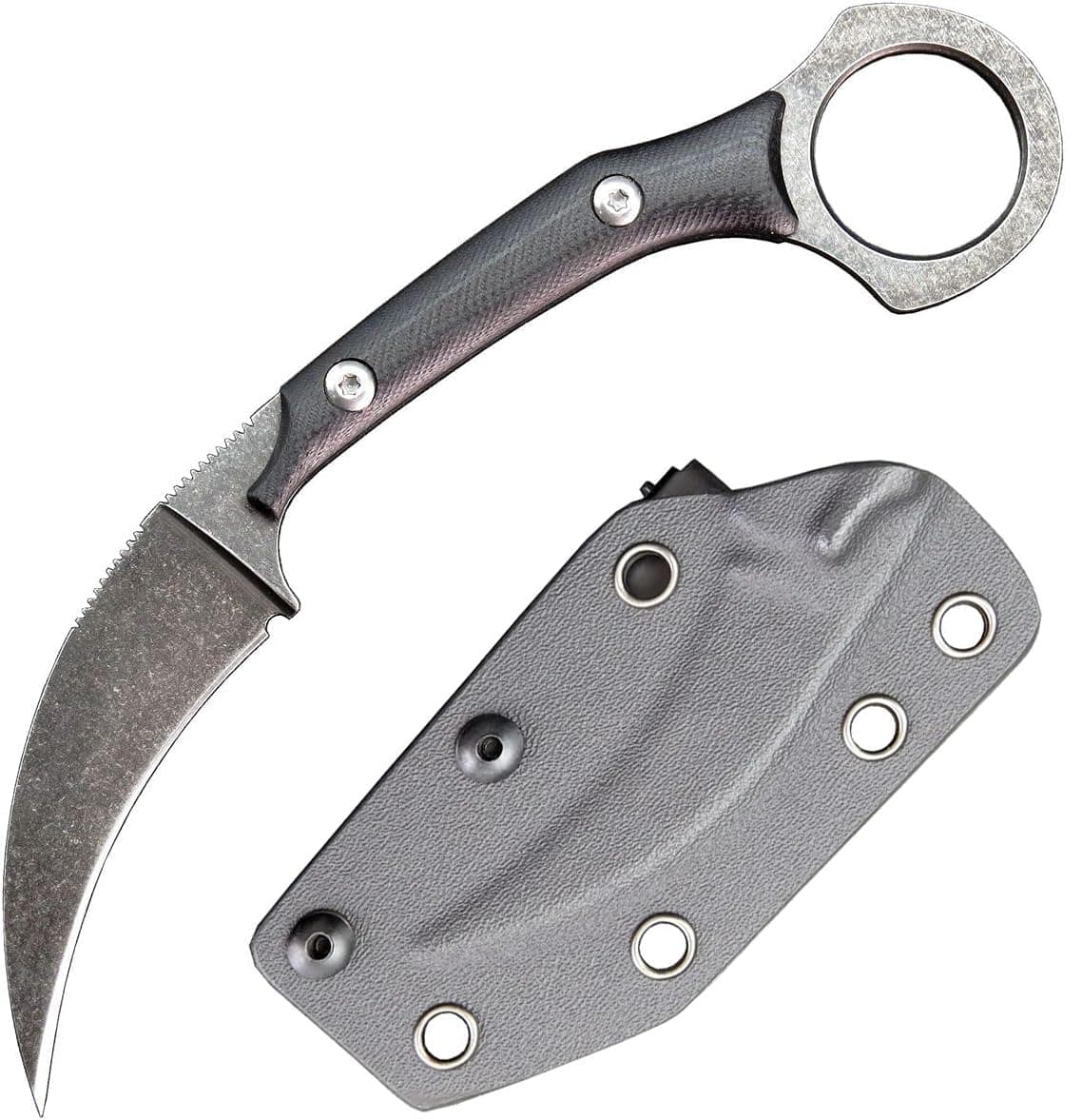 Black G10 Handle D2 Steel Gtk151 EDC Knife for Outdoor Adventures