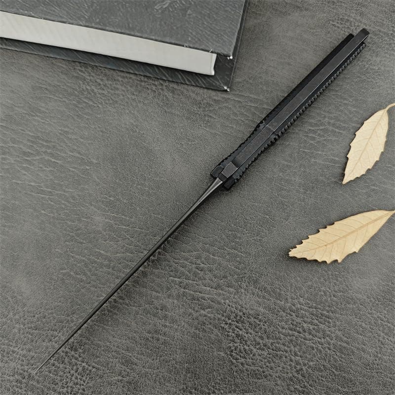 Cool 4.9" Kydex Sheath Fixed Blade Knife for Men Best EDC Camping Tool (BLACK)