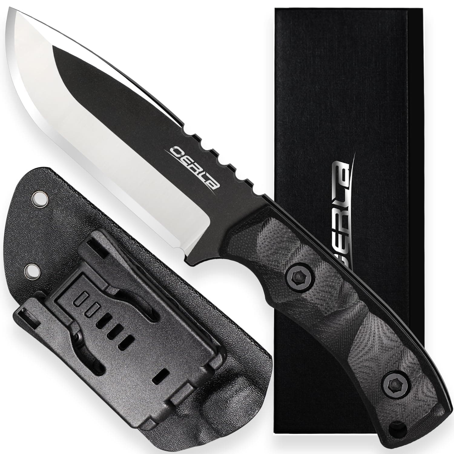 OERLA TAC DE-0014 420HC Stonewashed Camping Knife with G10 Handle