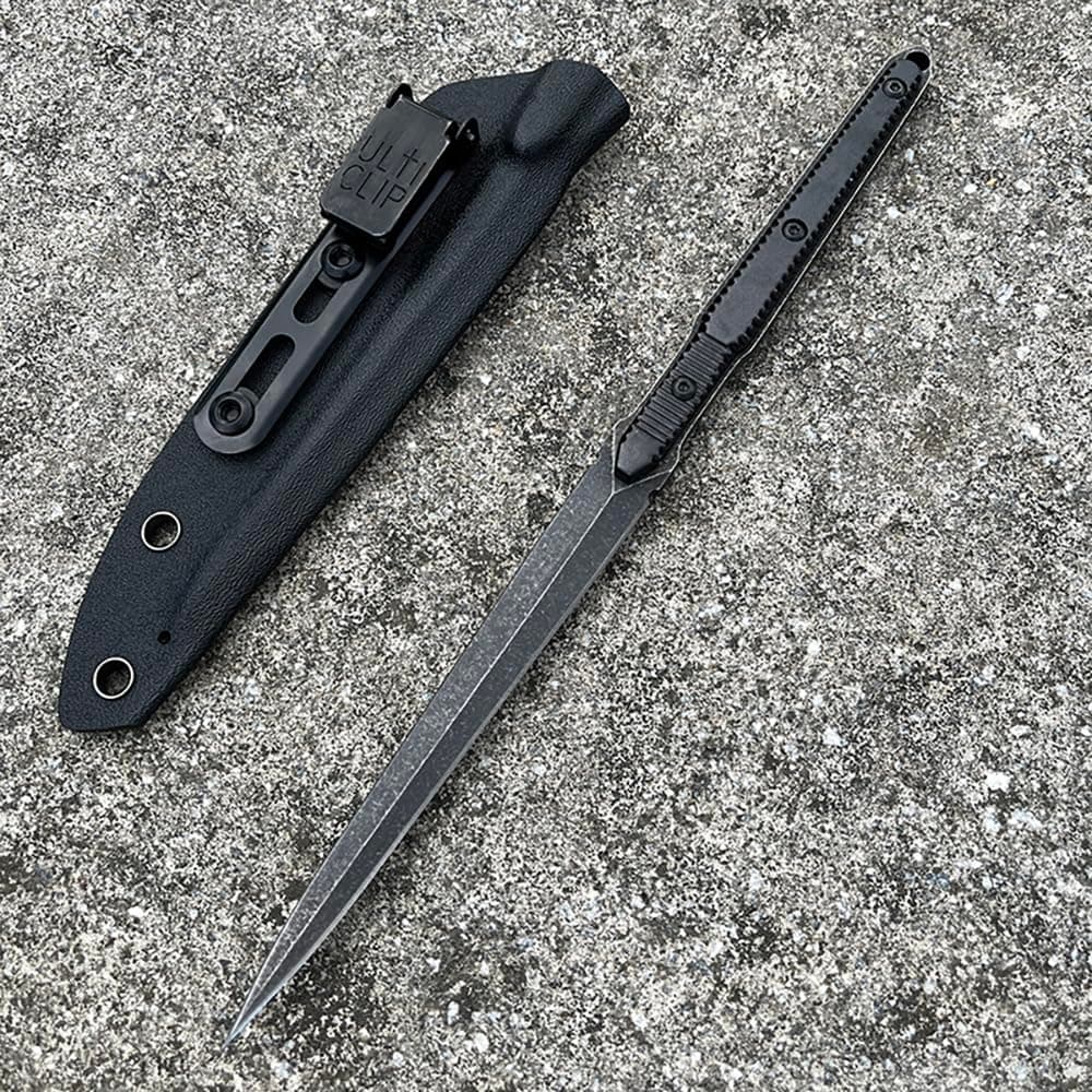 CPM-S45VN Black Stainless Steel Blade Fixed Blade Knife (G10 Handle)
