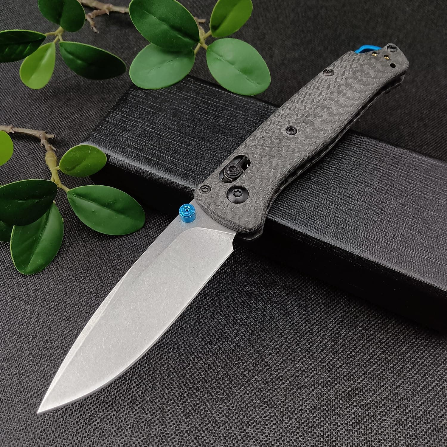 Thumb Open EDC Folding Knife, S30V 2.7'' Blade, Carbon Fiber Handle, Gift for Men