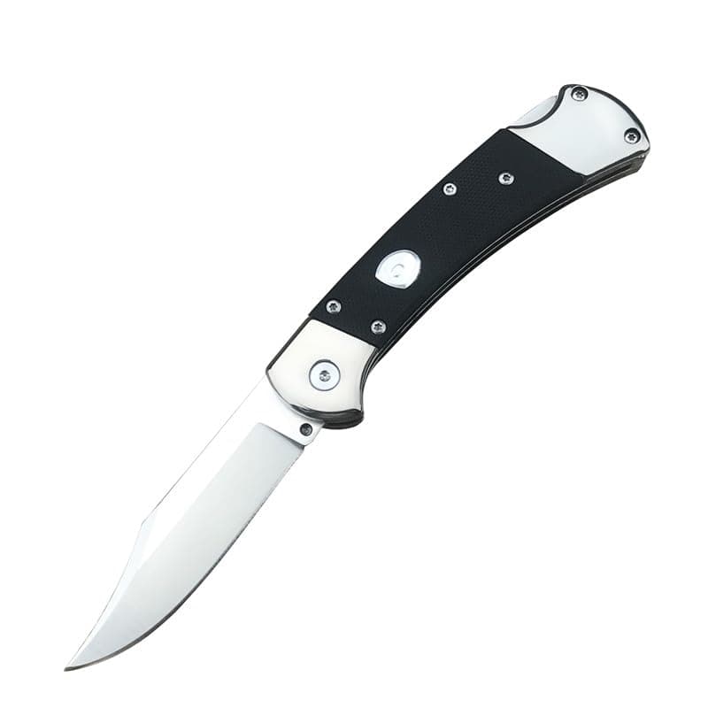 3" 440C Clip Point Black G10 Back Lock Folder for Camping & EDC