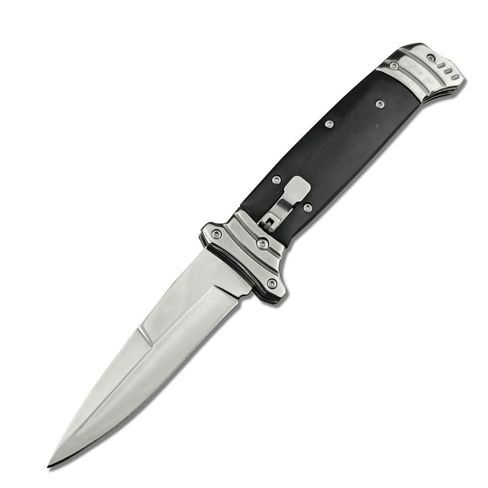 Goshawk 8.7" Assisted Opening Knife, Men's Survival Tool, Wenge Wood Handle