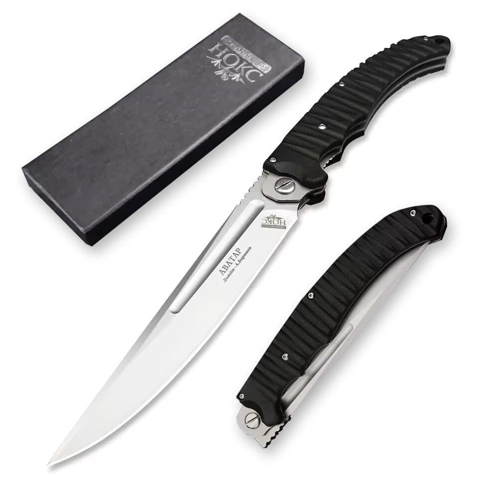 HUAAO 12 Russian Avatar Folding Knife for Men