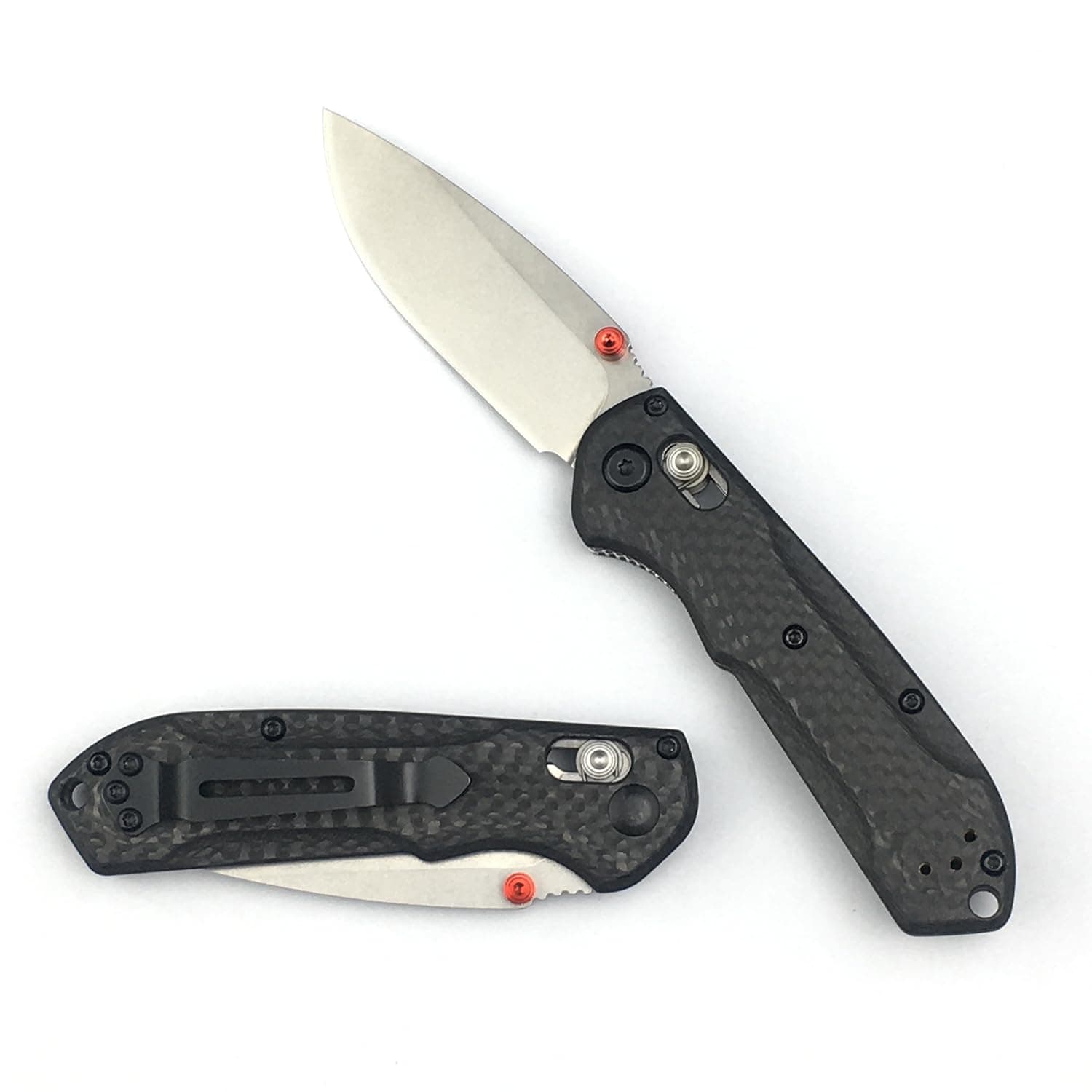 Freek Thumb Open Mini Axis Lock Knife, 2.8'' D2 Steel, Carbon Fiber Handle, EDC Pocket Knife for Camping