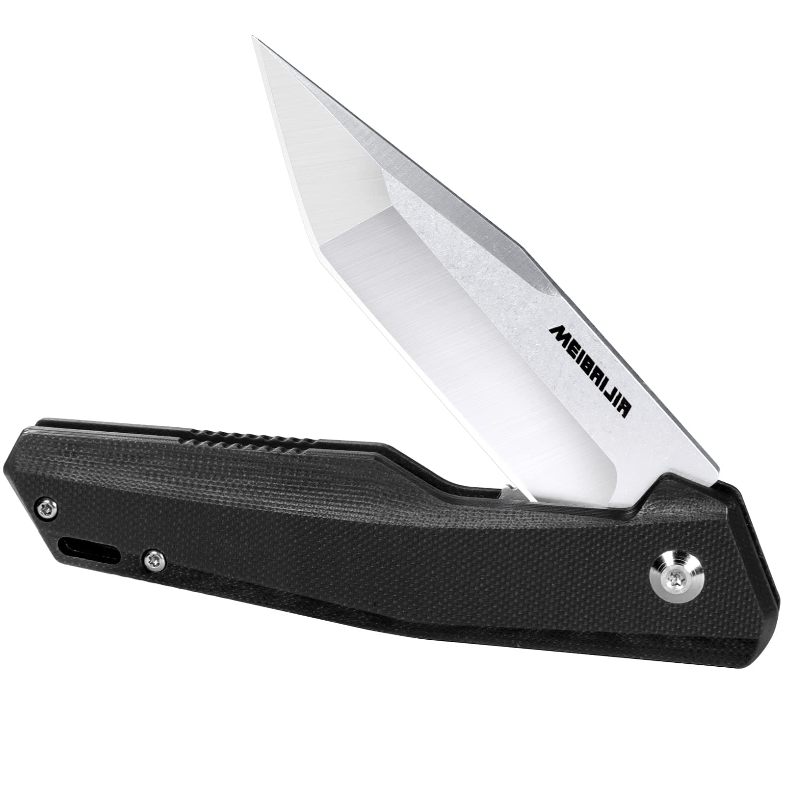 D2 Blade Liner Lock Folding Knife with G10 Handle for Hiking and Camping