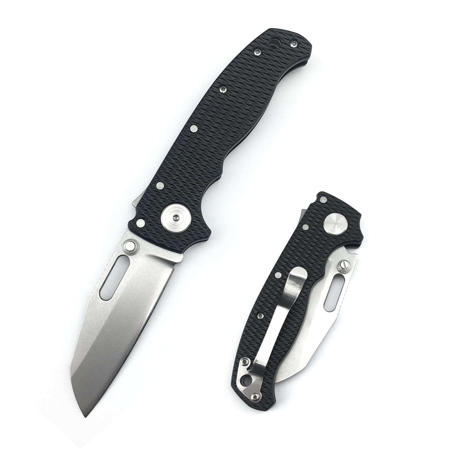 Shark Lock Folding Pocket Knife, 2.8” 8Cr13MoV Blade, Grivory Handle, Camp & Hunt