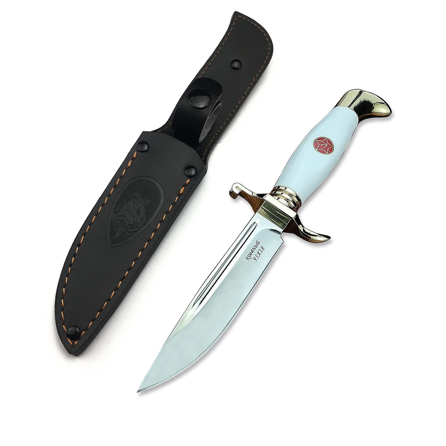 10.2in Fixed Blade Hunting Knife with Sheath for Outdoor Bushcraft