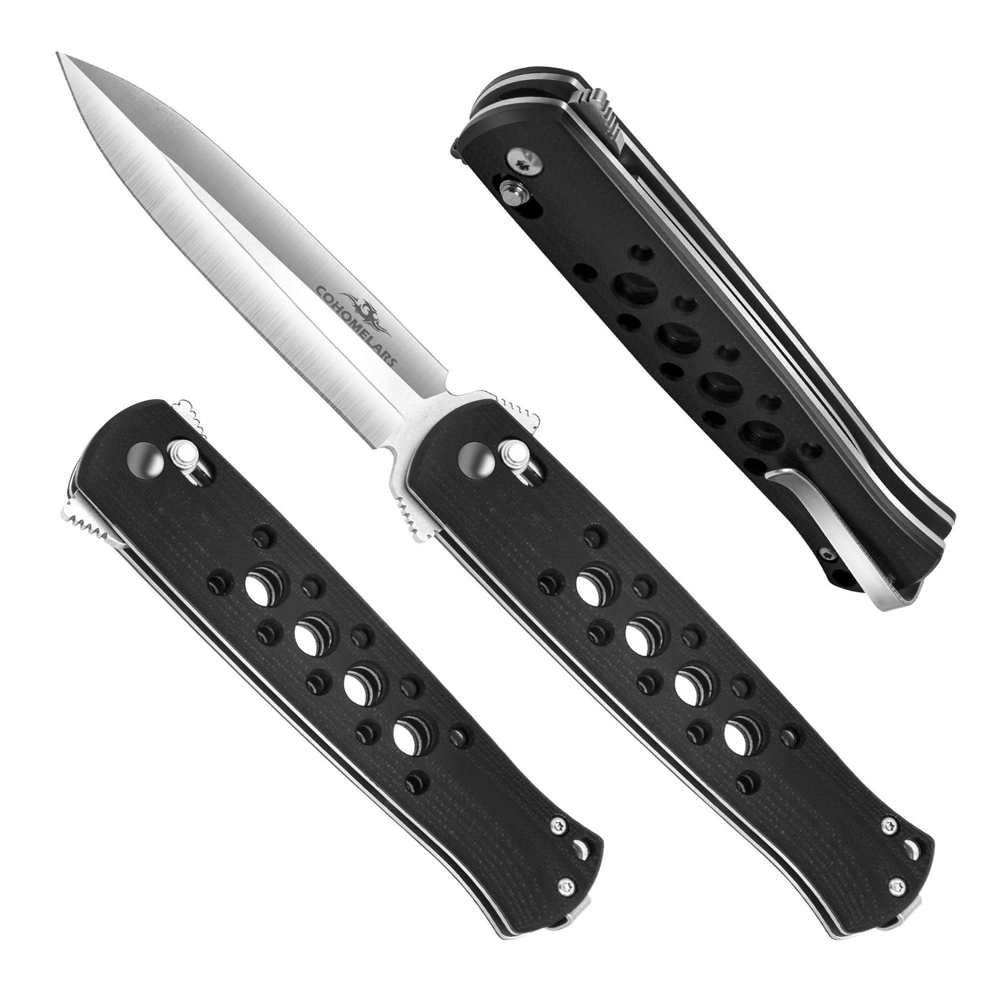 Cold Steel Axis Lock Flipper Knife, 4" D2 Steel, Clip Point, G10 Handle