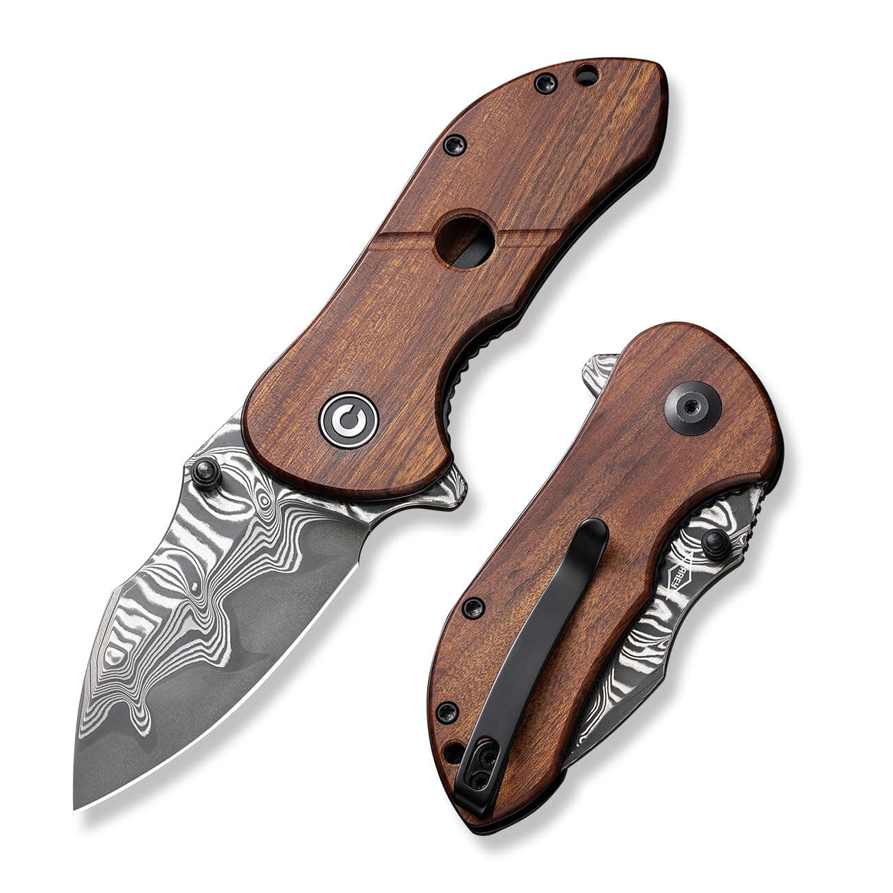CIVIVI Gordo Folding Pocket Knife, 2.51" Damascus Blade, Utility Knife C22018C-DS1