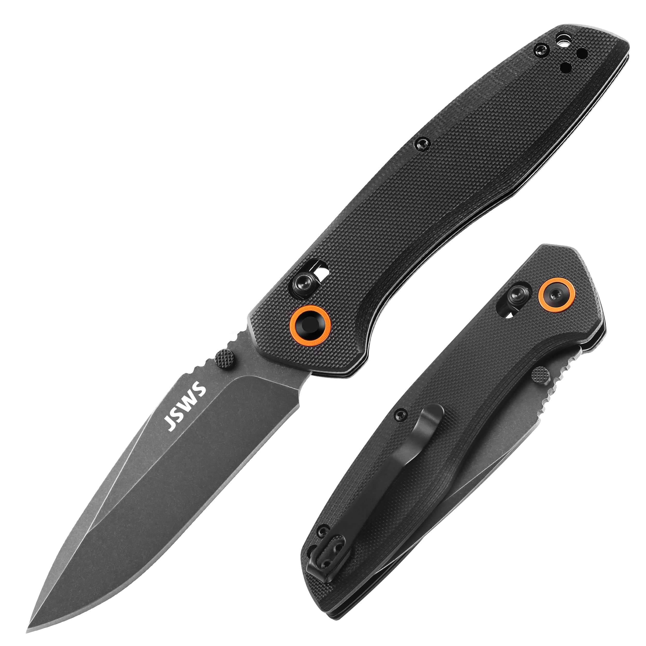 Axis Lock Tactical Survival Pocket Knife 3.39" 440C Stainless Steel G10 Handle